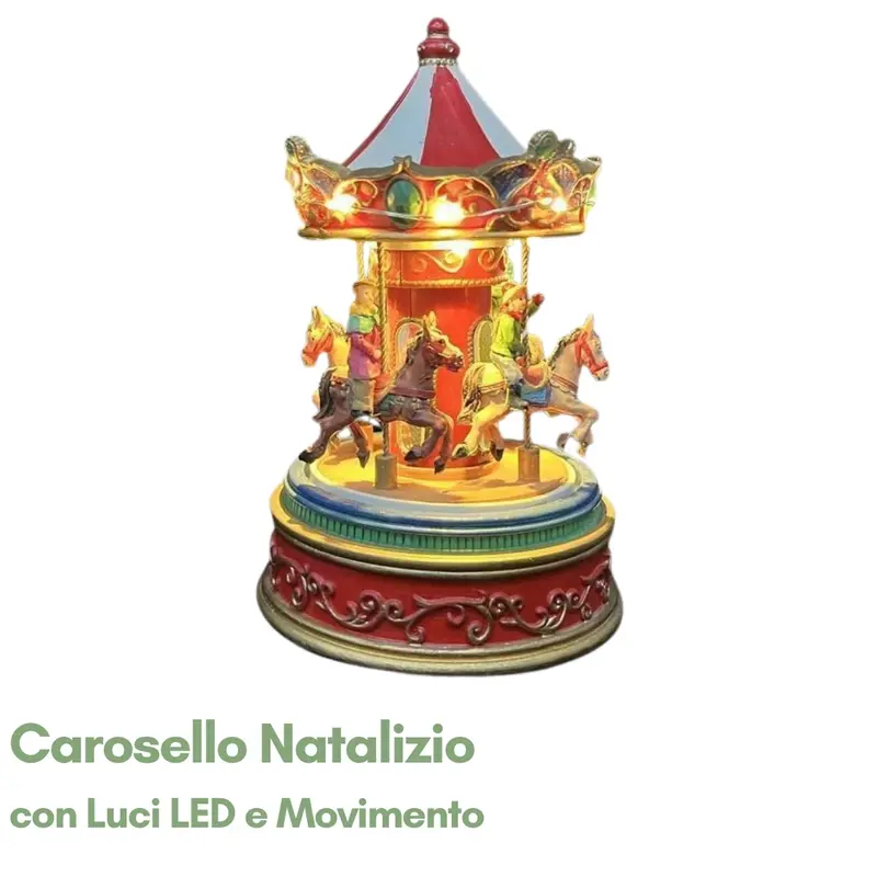 Carosello Natalizio con Luci LED e Movimento