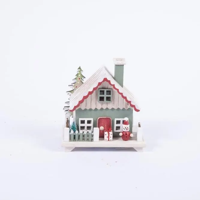Casetta in Legno con LED 12,2X7,6XH12,6CM