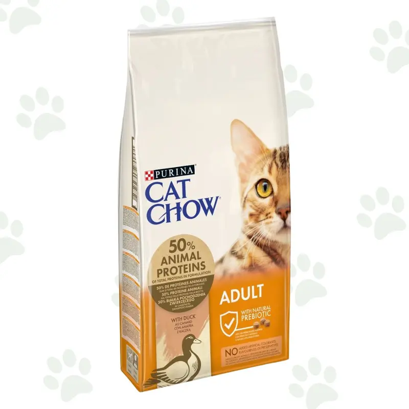 Cat Chow - Crocchette per gatti adulti con anatra 10 kg