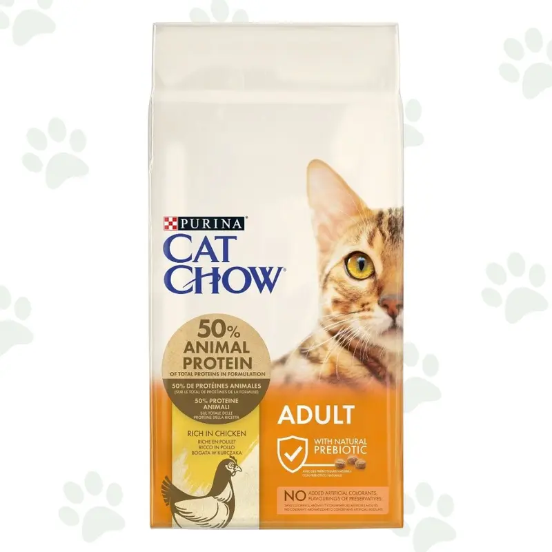 Cat Chow - Crocchette per gatti adulti con pollo 10 kg
