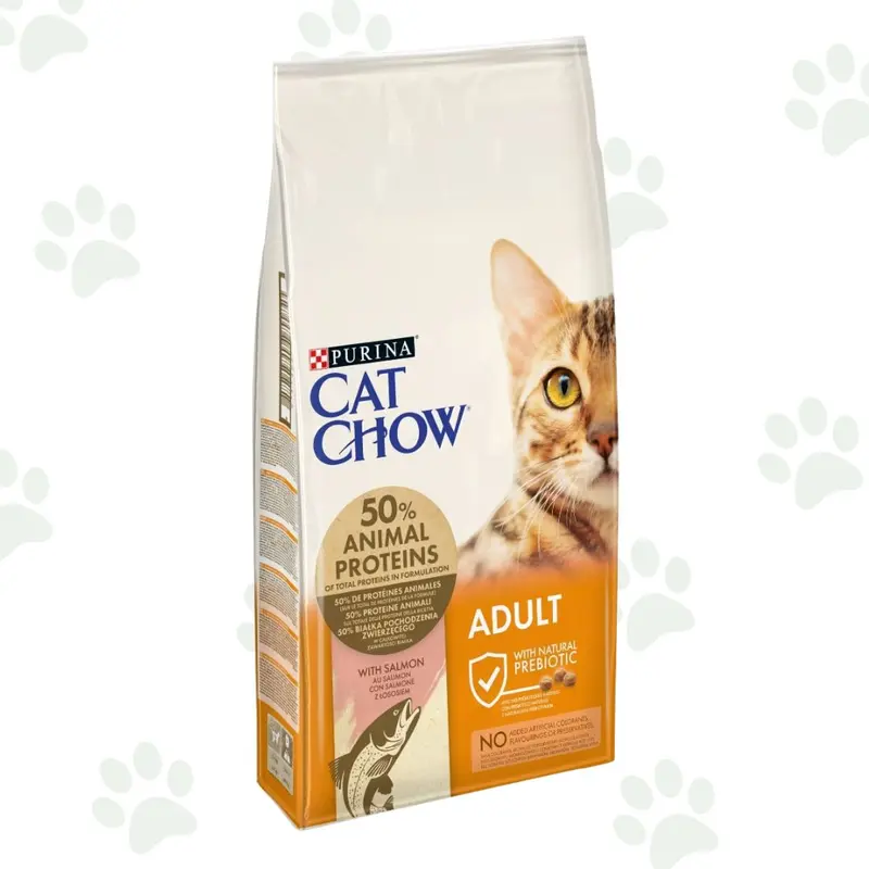 Cat Chow - Crocchette per gatti adulti con salmone 10 kg