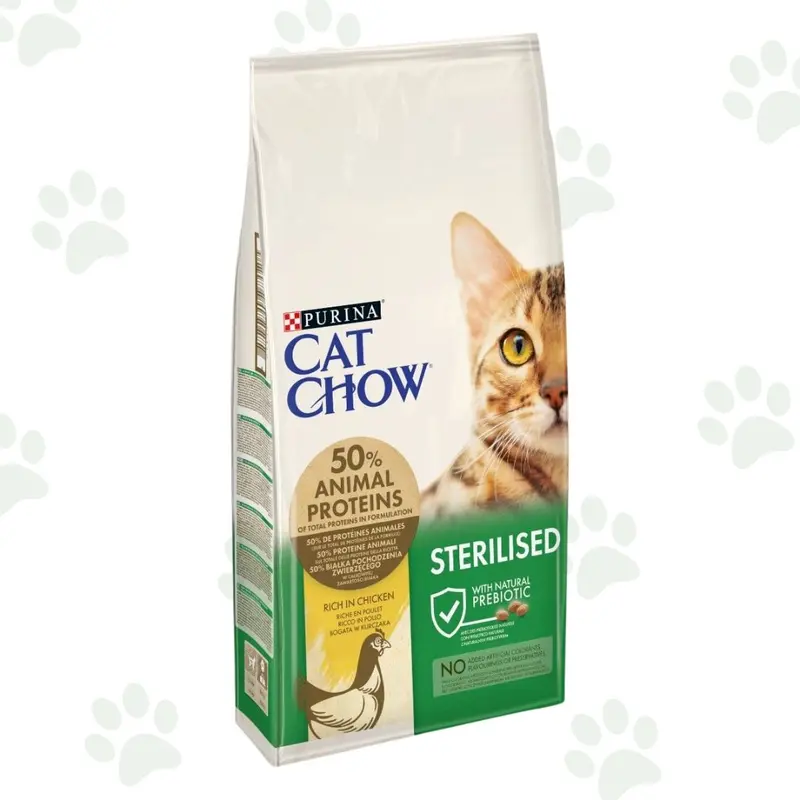 Cat Chow - Crocchette per gatti adulti sterilizzati con pollo 10 kg