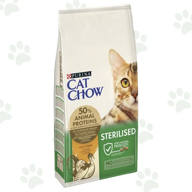 Cat Chow - Crocchette per gatti adulti sterilizzati con tacchino 10 kg