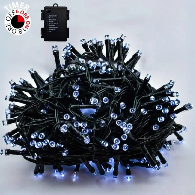 Catena 300 Led a Batteria - Luci a LED per festività