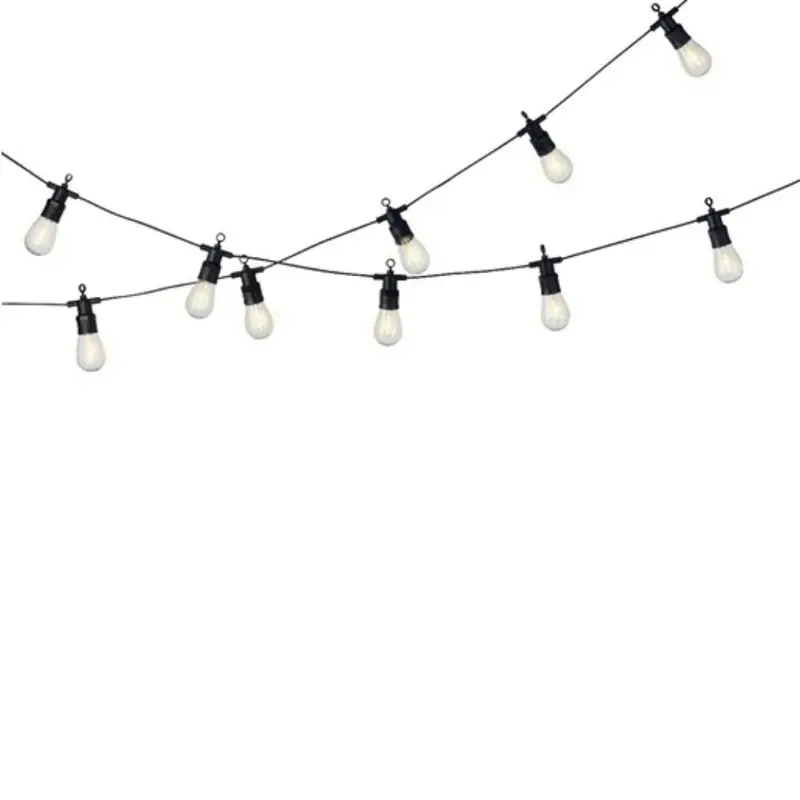 Catena LED da esterno – 10 bulbi effetto partylight a luce fissa