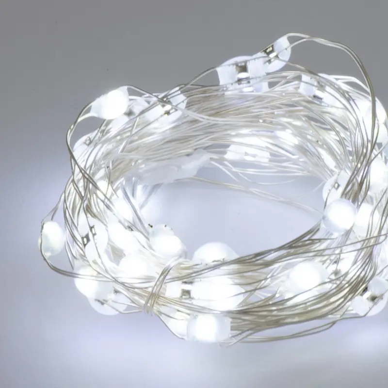 Catena Metal 50 LED Jumbo a Batteria Uso INTERNO
