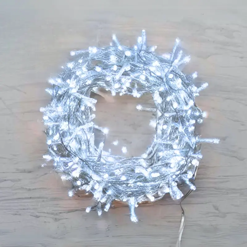 Cavo 300 Led Bianco Ghiaccio - Catena luminosa per alberi natalizi