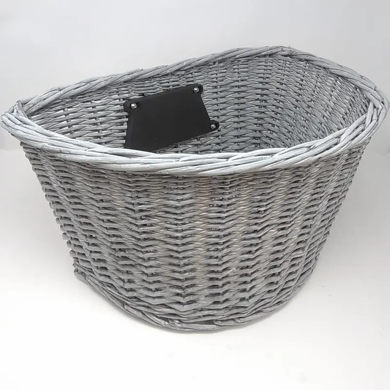 CESTINO BICI VIMINI GRIGIO