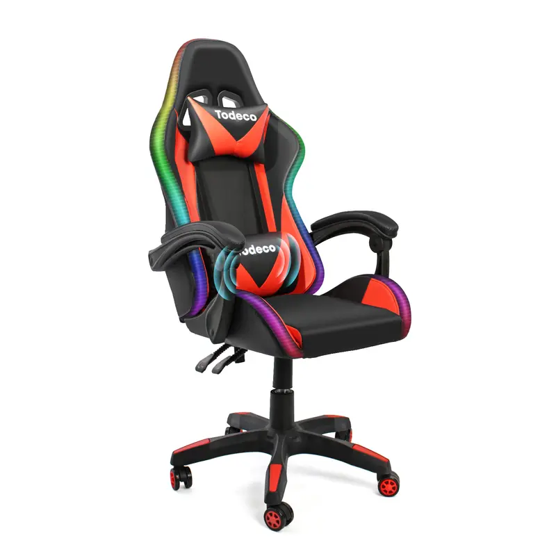 Chaise Gaming LED (Rouge)