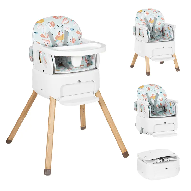 Chaise Haute Bébé 4 en 1 (Blanc)