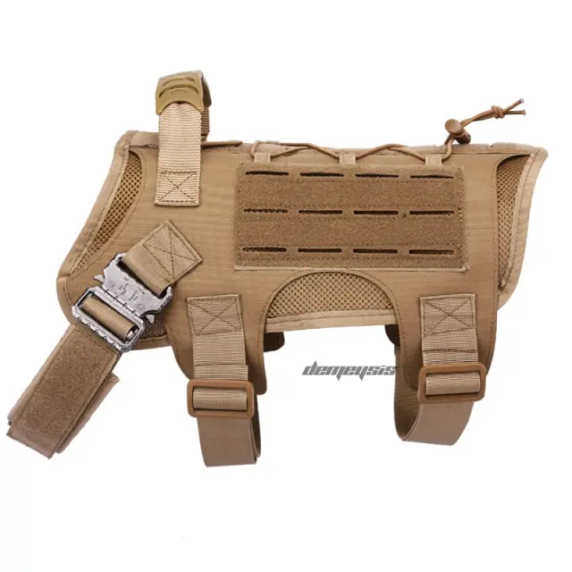 Chaleco táctico de nailon para perros, chaleco militar de caza y tiro para perros, chaleco Molle de entrenamiento Airsoft