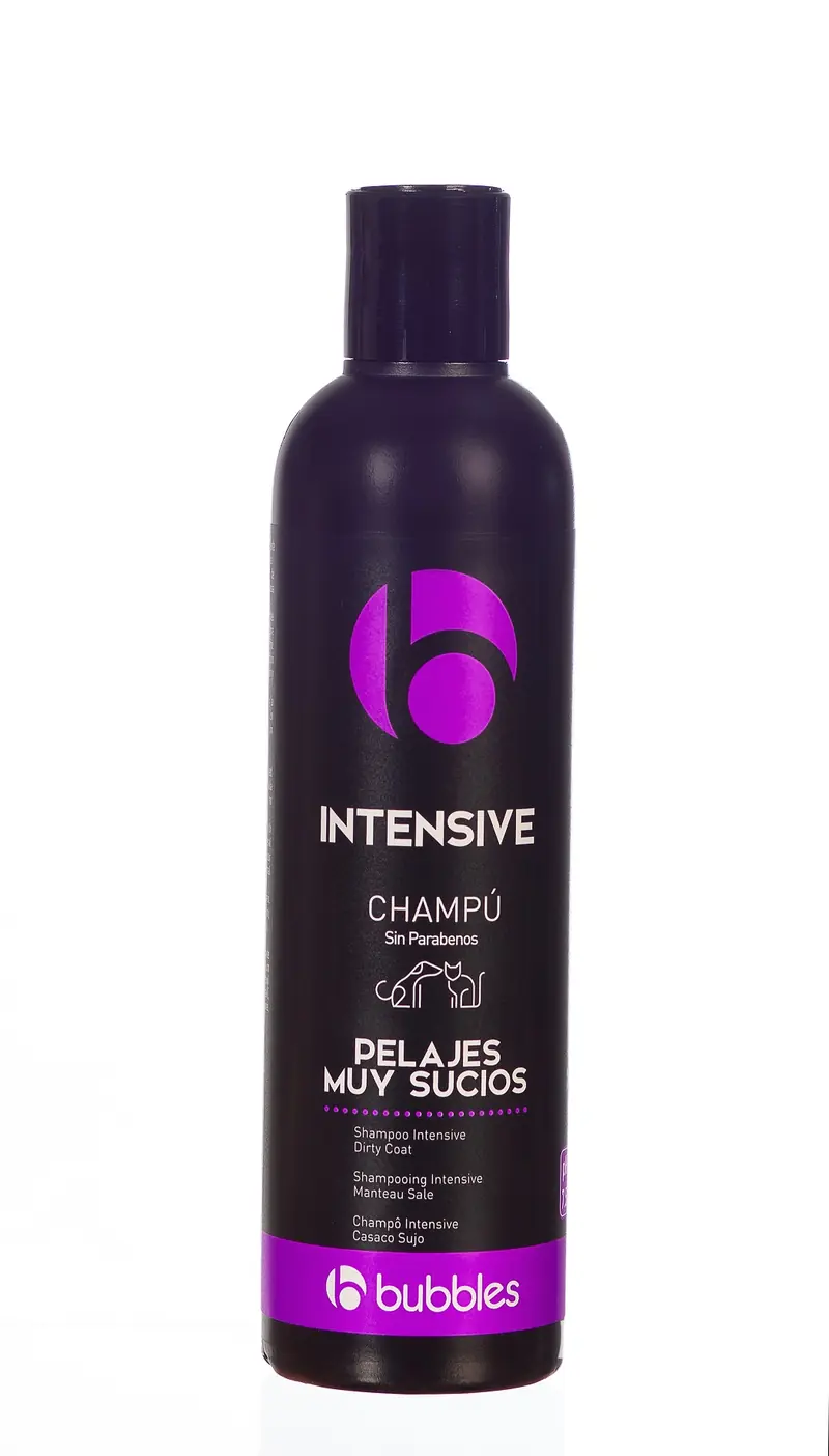 Champú BUBBLES Intensive para Pelajes Muy Sucios | Limpieza Profunda y Rápida para Mascotas