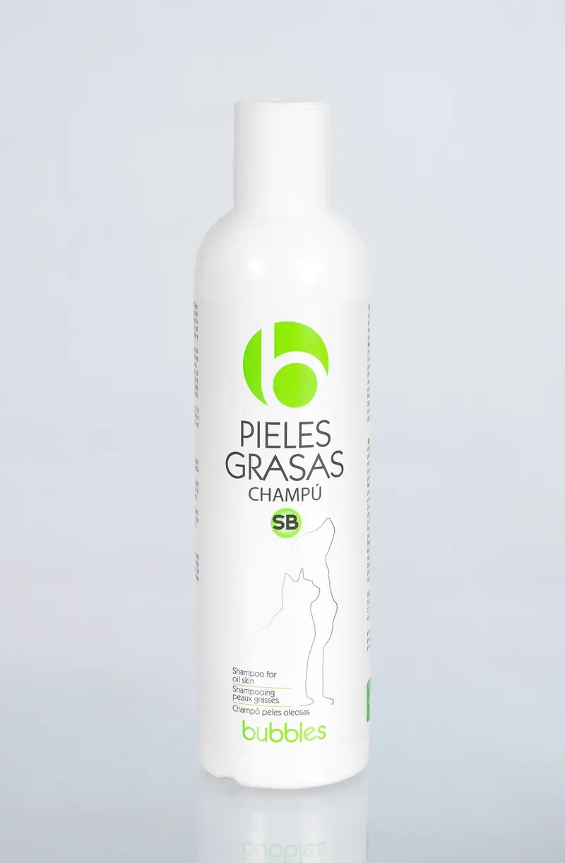 Champú BUBBLES para Pieles Grasas en Perros | Control de grasa y limpieza profunda