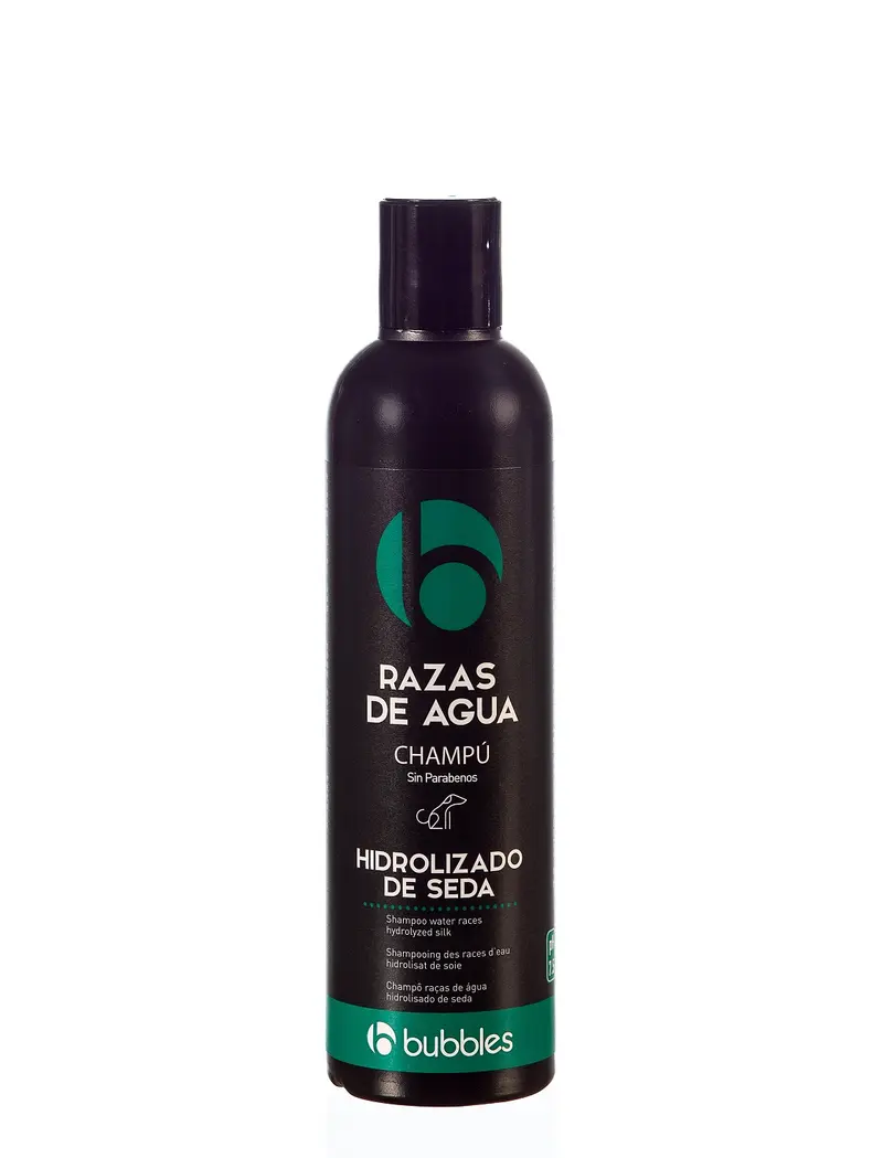 Champú Razas de Agua Hidrolizado de Seda para Perros | BUBBLES - Limpieza, Suavidad y Cuidado para Perros de Agua