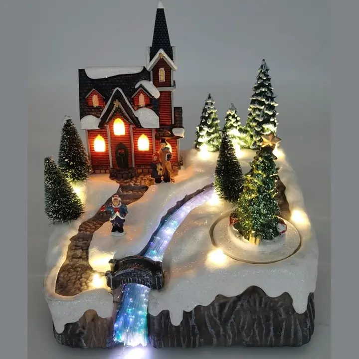 Chiesetta Luminosa - Villaggio di Natale con chiesa