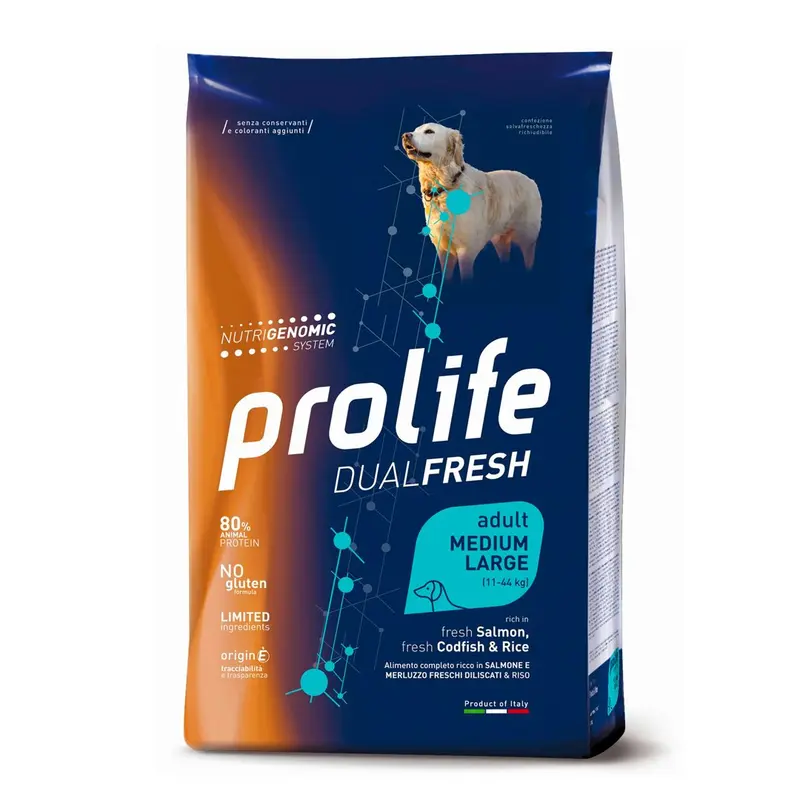 CIBO PER CANI ADULTI SALMONE MERLUZZO & RISO 12 KG