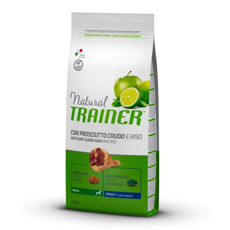 CIBO PER CANI MAXI PROSCIUTTO & RISO 12 KG