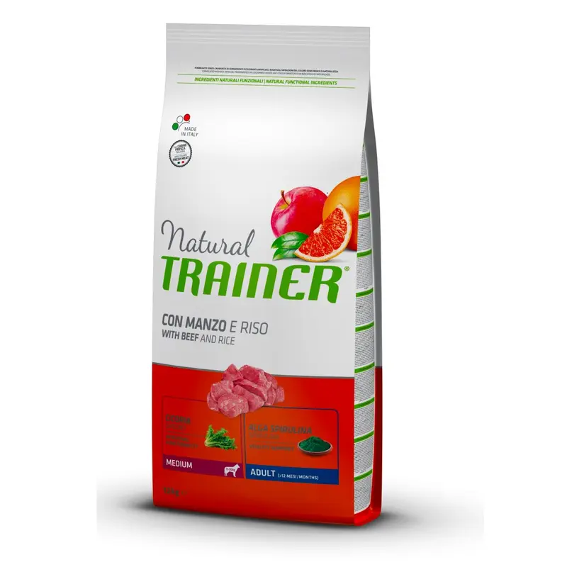 CIBO PER CANI MEDIUM MANZO & RISO 12 KG