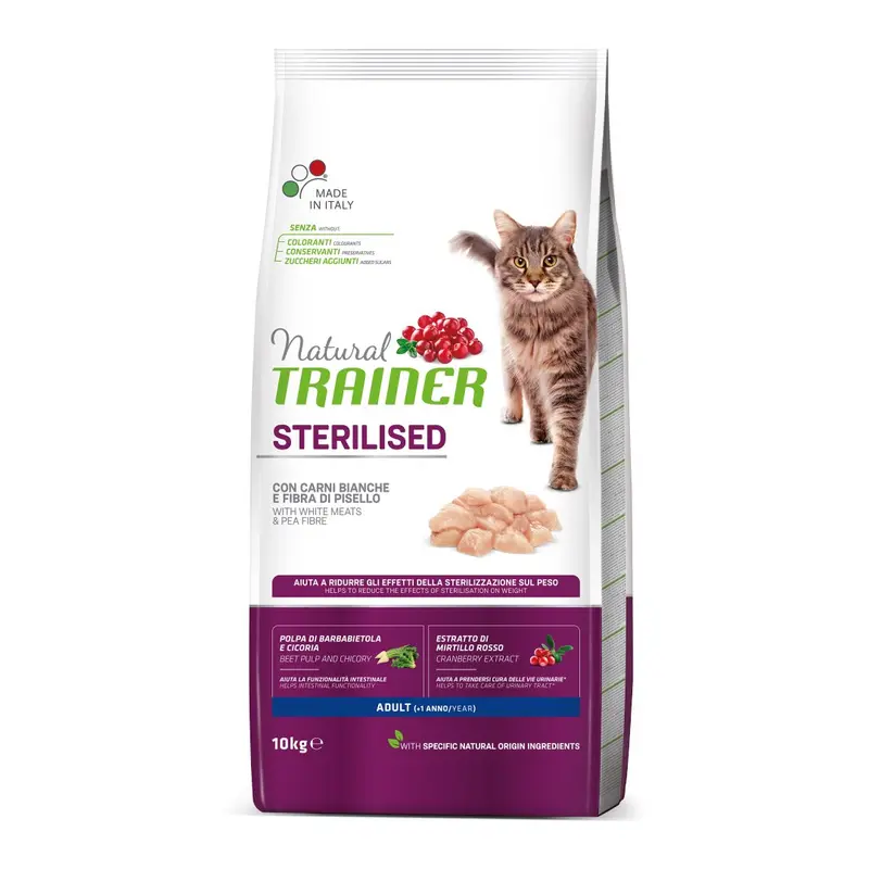 Cibo per gatti sterilizzati con carni bianche 10 kg