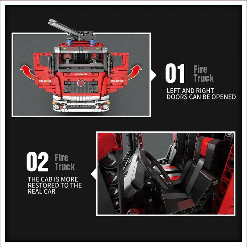 City Airport Fire Truck Large Building Blocks Set Toys-2888 Pieces
