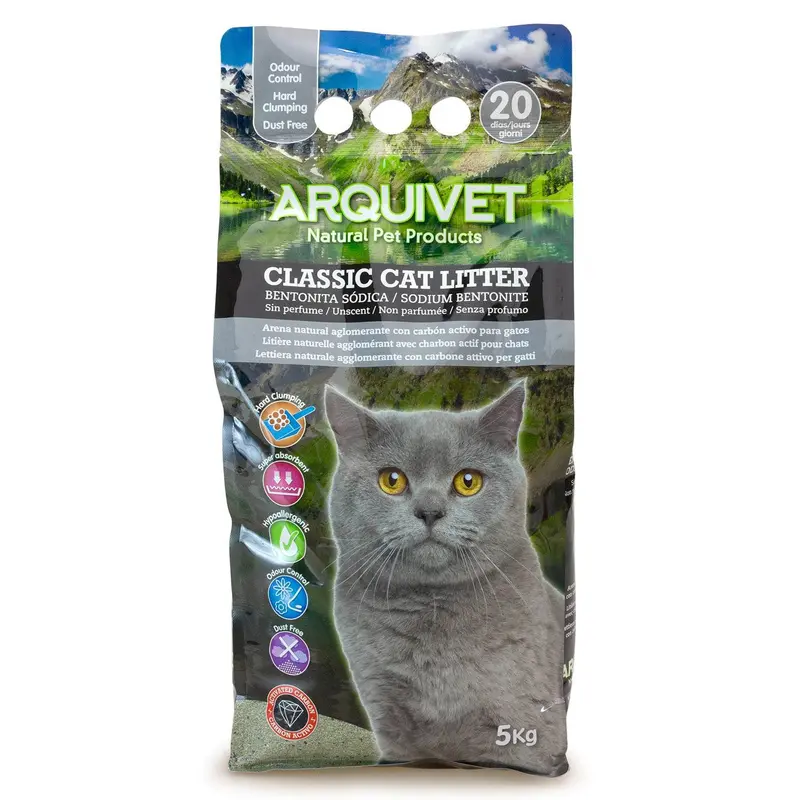 Classic Cat Litter - Arena de bentonita sódica con carbón activo
