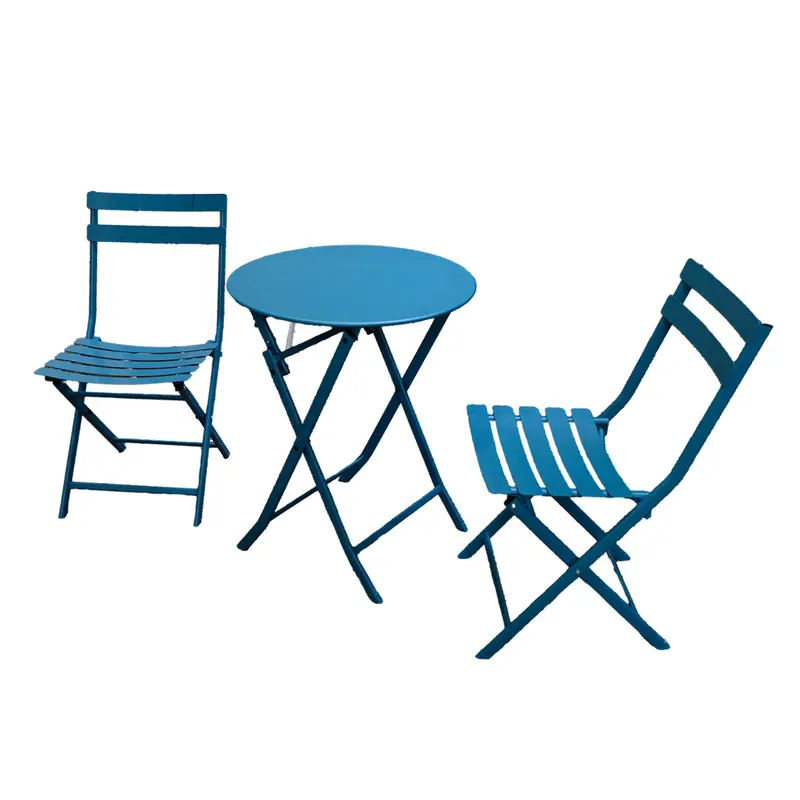 Click Azzurro - Set da Balcone in Ferro 2 posti