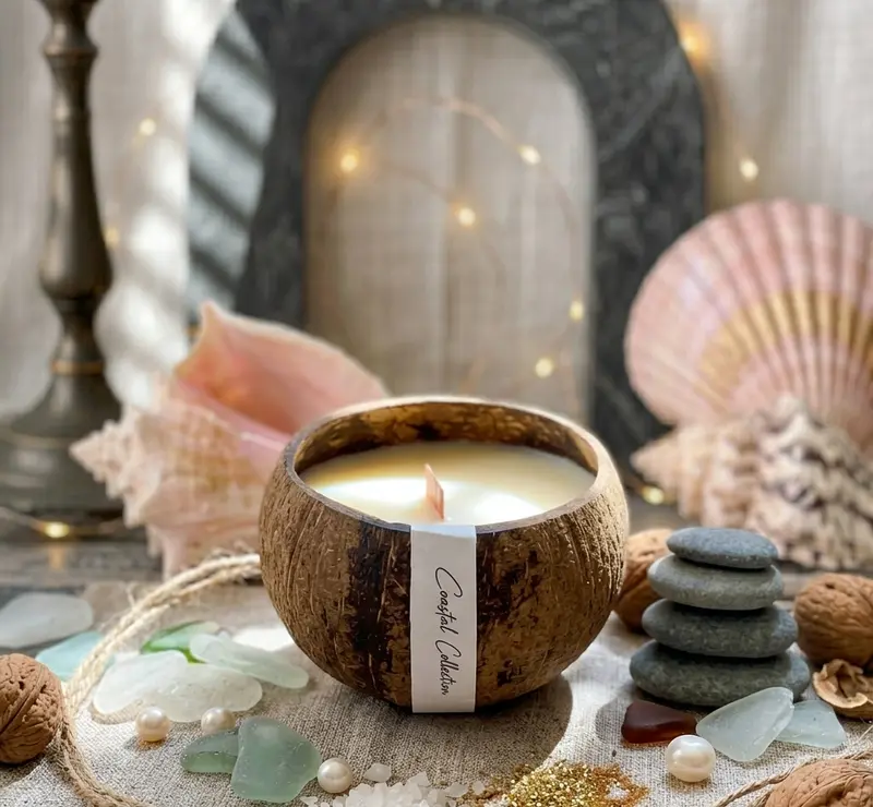 Coconut Shell Candle | Sustainable Home Decor