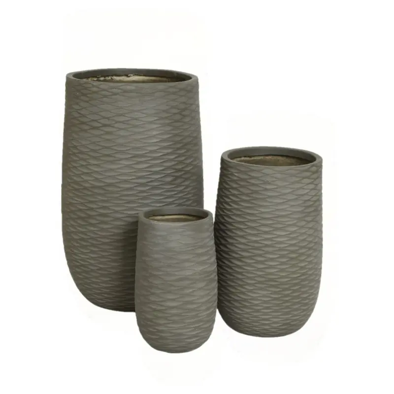Cody Conico in Fiberclay Taupe - Vaso in resina da esterno