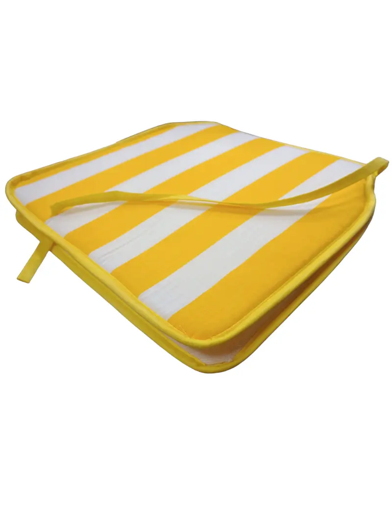 Cojín para Silla Rallado Amarillo Giftdecor