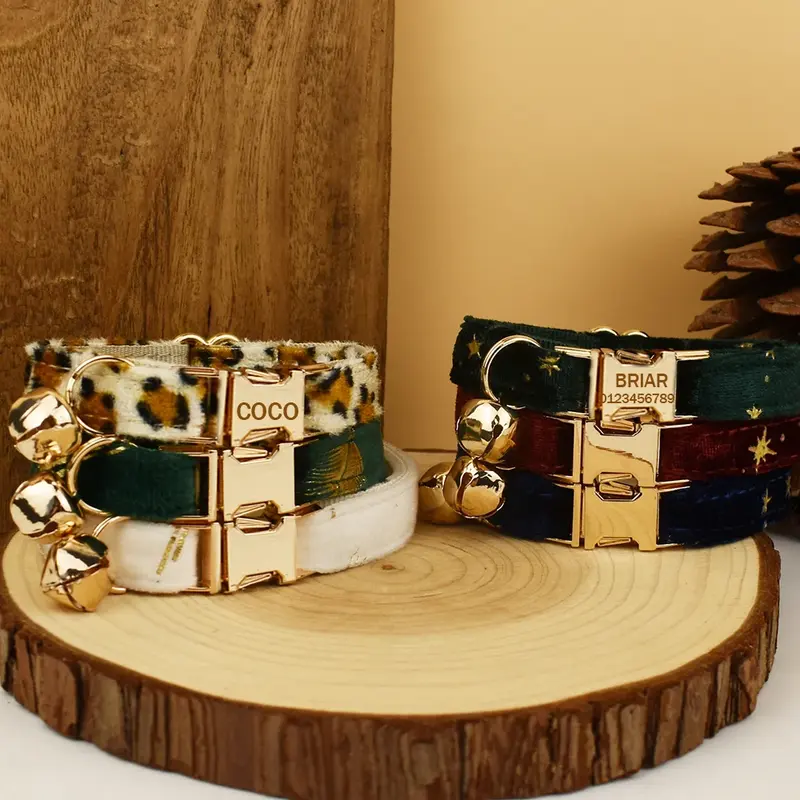 Collar con Moño Personalizado para Gato con Campanita | Mascotalux