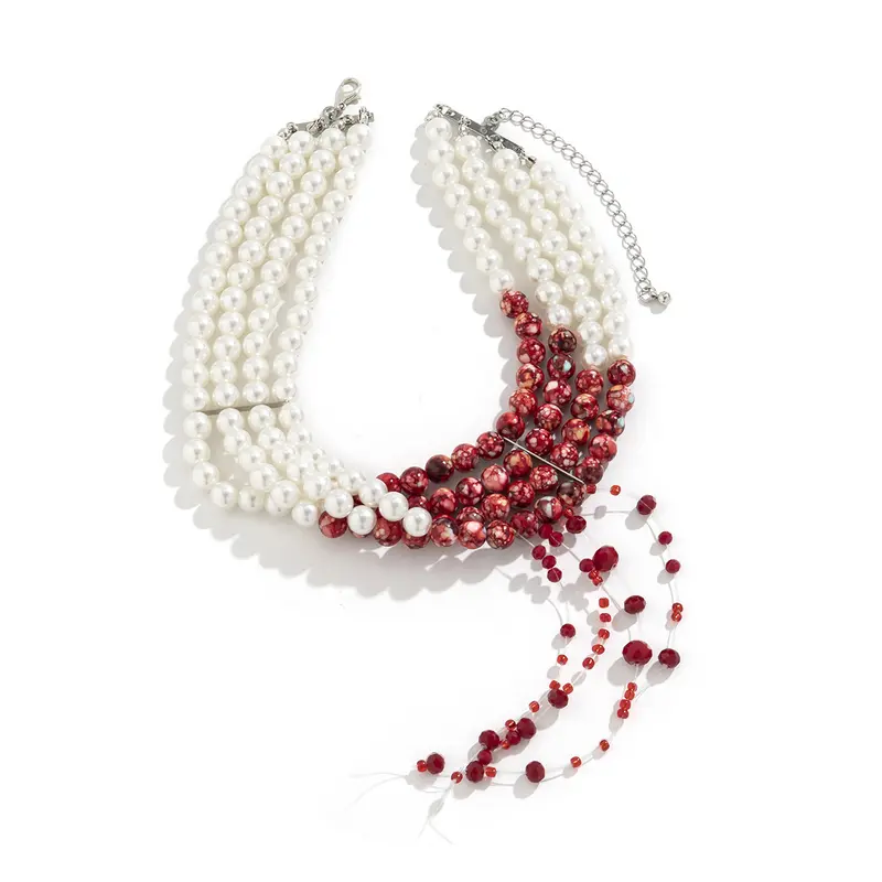 Collar Gótico con Perlas – Diseño Hecho a Mano y Estilo Elegante para Mujer