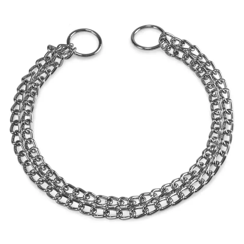 Collar metálico de cadena doble
