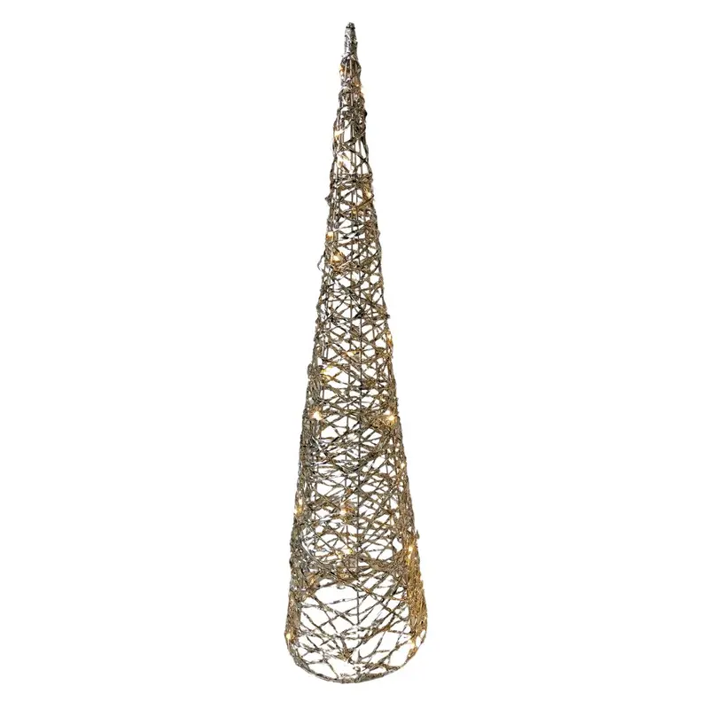 Cono luminoso oro con LED a batteria