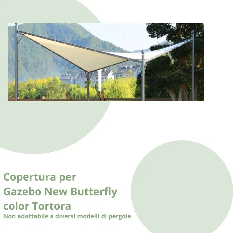 Copertura di Ricambio Gazebo New Butterfly color Tortora