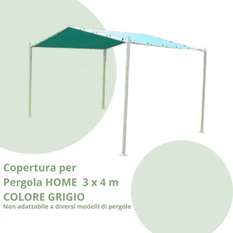 Copertura di Ricambio per Gazebo Home 3 x 4 m Grigia