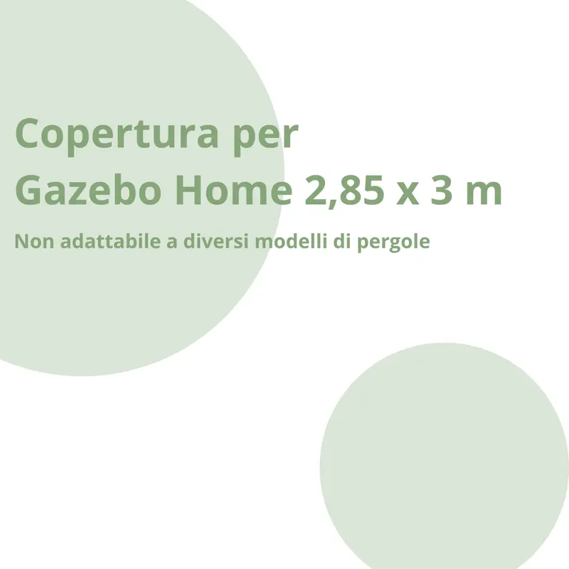 Copertura di Ricambio Pergola Home 2,85 x 3 m Grigia
