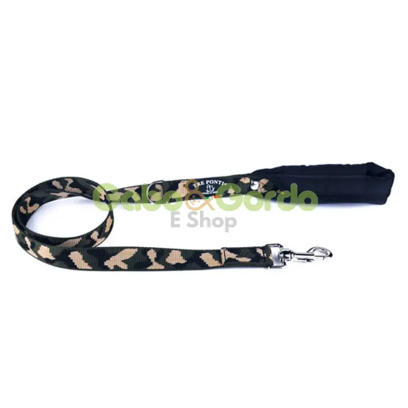 Correa Camuflaje con Agarre Acolchado de 115 cm para Perros Pequeños y Medianos | Diseño Italiano