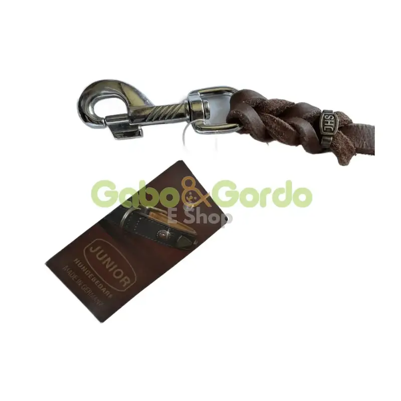🥇 Correa de cuero JHS Junior Hundebedarf | 15mm x 220cm | Marrón oscuro