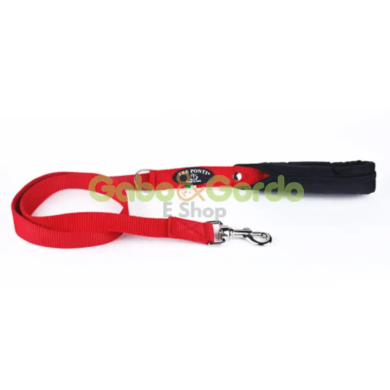 Correa Roja con Agarre Acolchado para Perros de 115 cm | Seguridad y Comodidad en Paseos