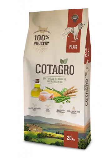 🐕 COTAGRO PLUS 20 kg | Pienso energético para perros activos y madres lactantes
