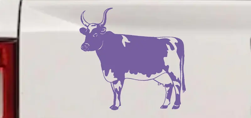 Cow Bull Decal for Car Truck Window - Vinyl Sticker