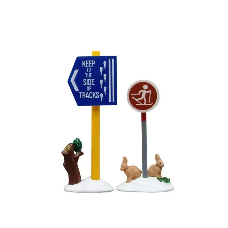Cross country ski sign (cod. 54468) - Accessori Lemax