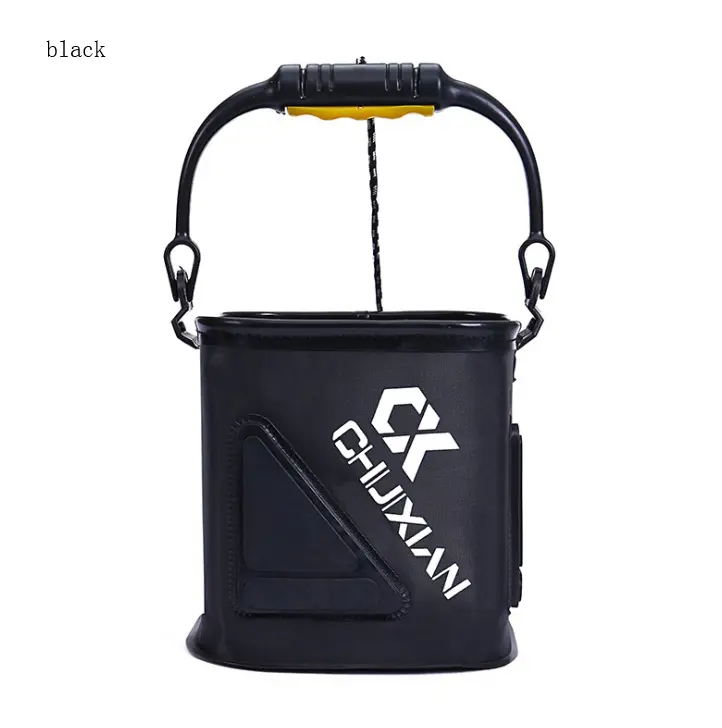 Cubo de pesca con cuerda EVA reforzado – plegable, portátil e impermeable