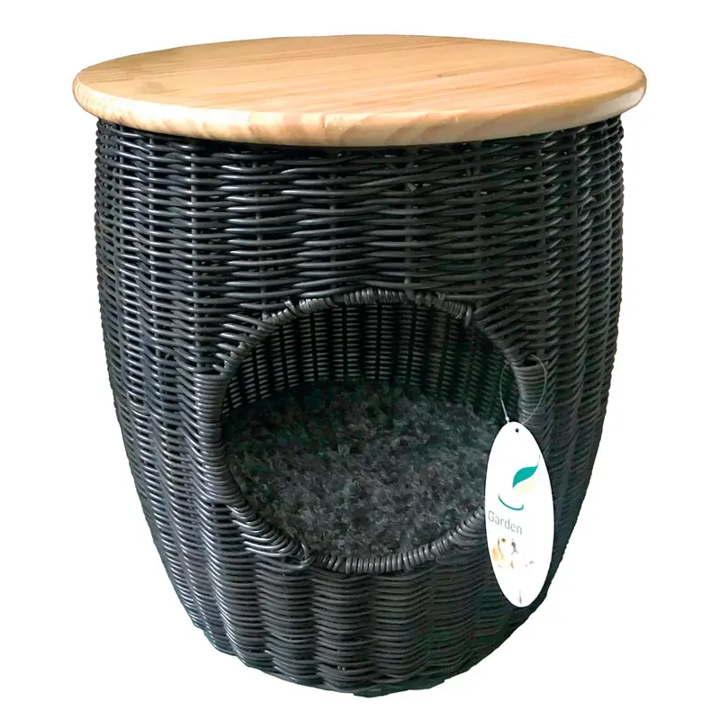 Cuccia Botte 39x39x43cm Rattan Marrone