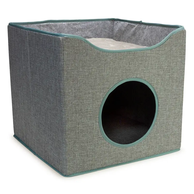 Cueva con rascador "Yakson" - 39 x 39 x 38 cm