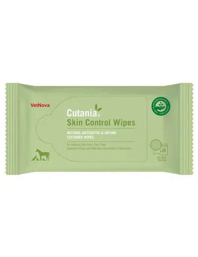 CUTANIA® Skin Control Wipes VetNova – Toallitas Dermatológicas para Perros y Gatos