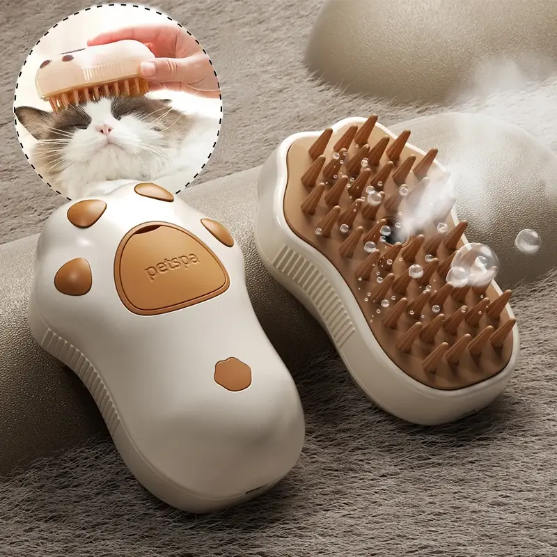 ¡Dale a tu mascota el cuidado que se merece con nuestro revolucionario Cepillo 3 en 1 para Mascotas con Vapor!