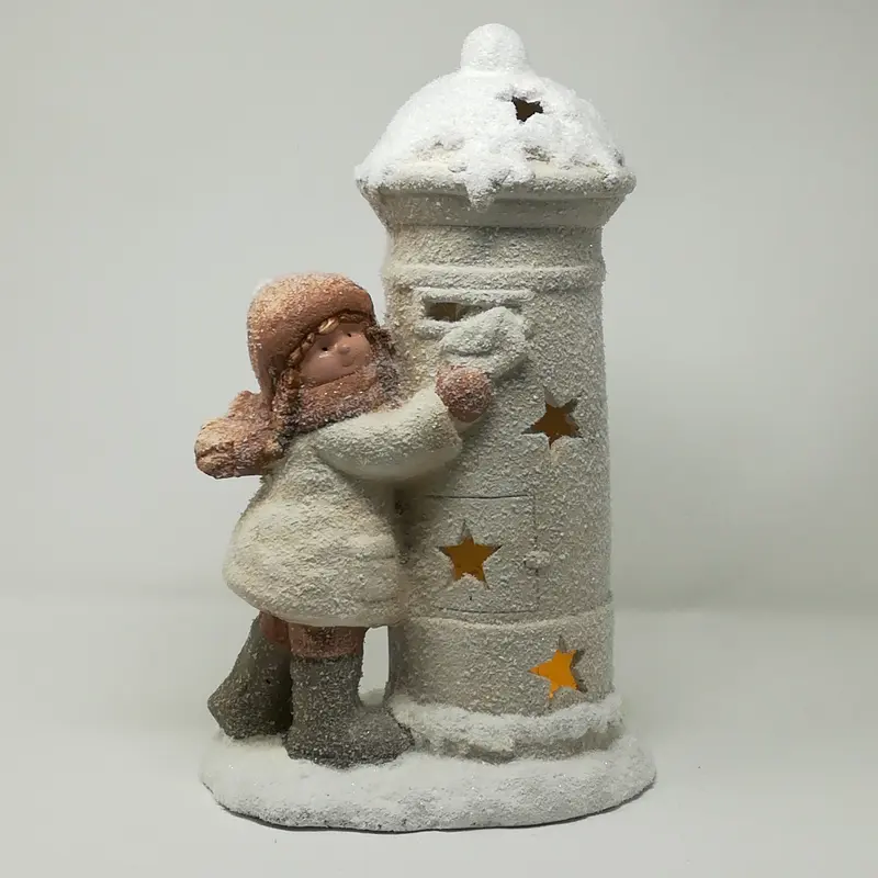 Decorazione con LED Bimba con Cassetta Postale