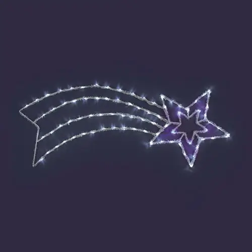 Decorazione Luminosa Stella Cometa a Led Bianco 96 cm