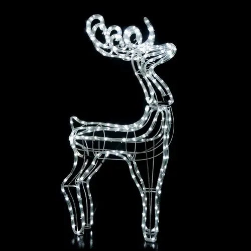 Decorazione Natalizia Renna 3D 300 Led Bianco